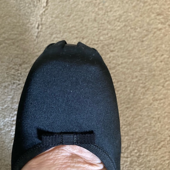 Donna Karan Collection Ballet Slipper-Inspired Black Satin Laceup Heels Shoes 8 - Picture 3 of 11